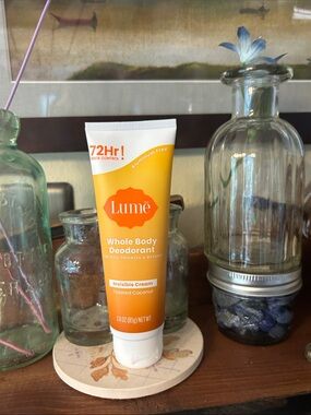 New and Unused: Full-Sized Tube of Lume Whole Body Deodorant in Toasted Coconut
